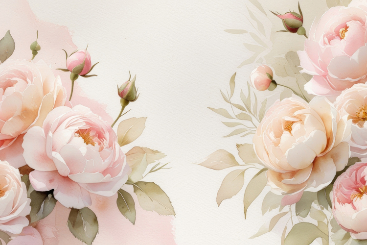Watercolor Floral Background Wallpaper