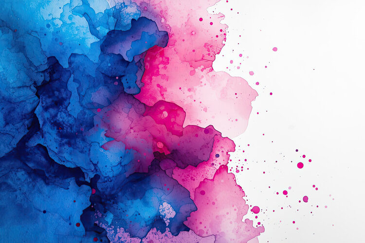 Watercolor Blue Pink Background example image 1