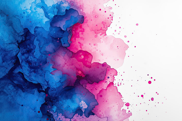 Watercolor Blue Pink Background