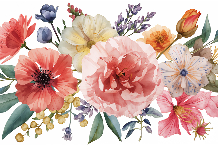 Watercolor Floral Background example image 1
