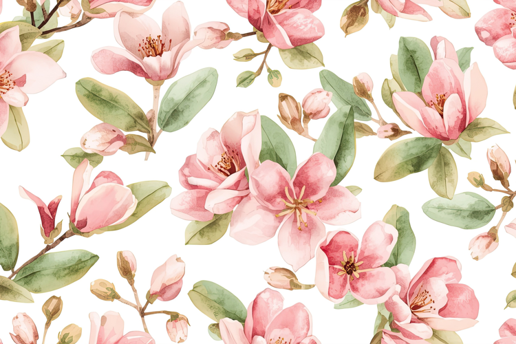Soft Pink Watercolor Floral Background
