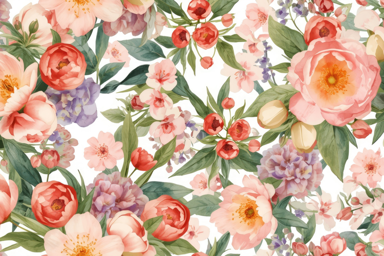 Colorful Watercolor Floral Background
