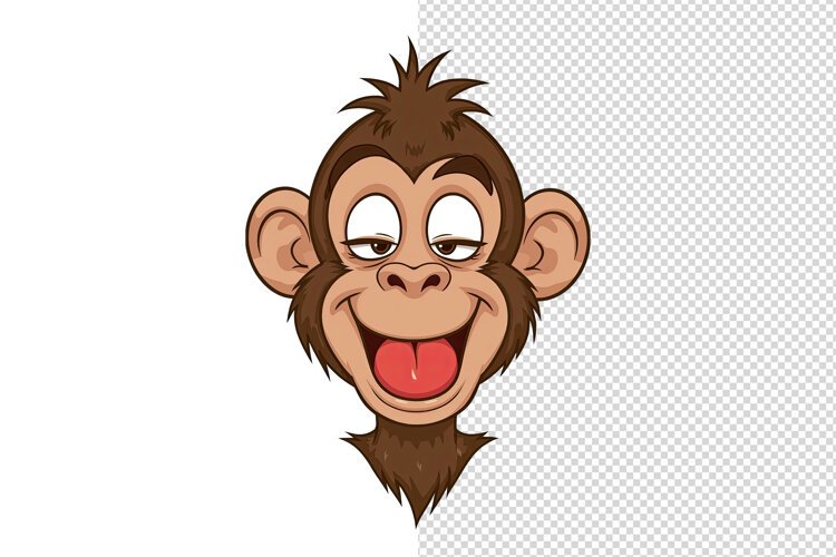 Funny Monkey PNG Clipart example image 1