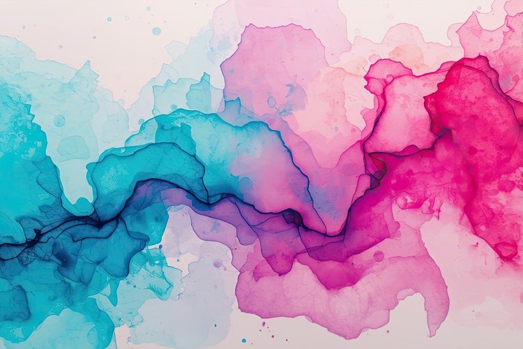 Pink Blue Watercolor Background