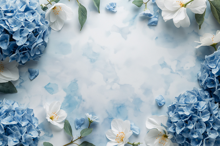 Blue Floral Background