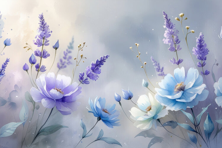 Watercolor Floral Background Wallpaper example image 1