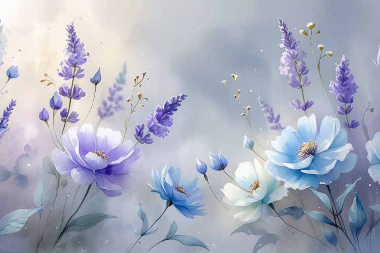 Watercolor Floral Background Wallpaper