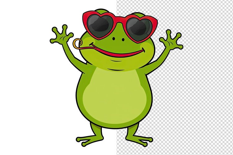 Funny Frog PNG Clipart example image 1