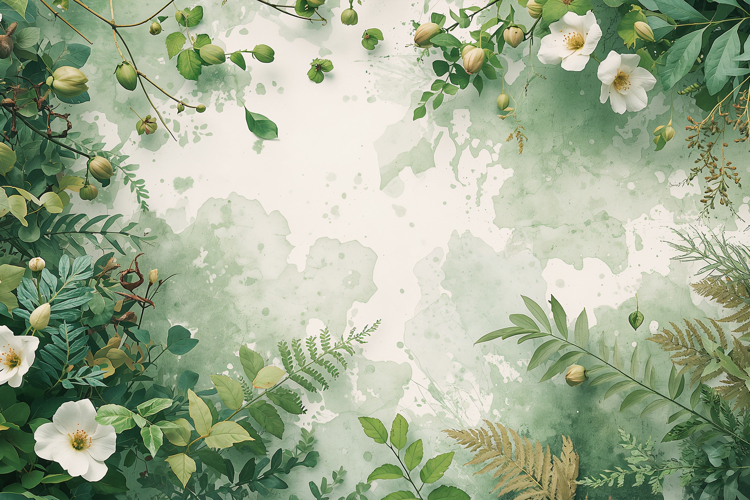 Green Leaves Background Wallpaper