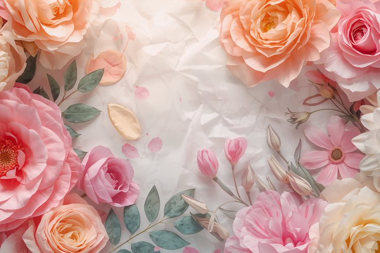 Colorful Paper Floral Background