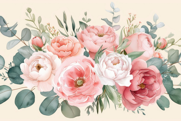 Watercolor Floral Background Wallpaper