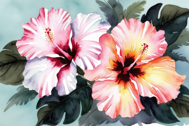 Watercolor Floral Background Wallpaper