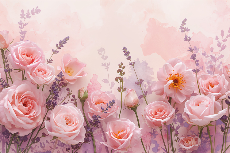 Pink Floral Background Wallpaper