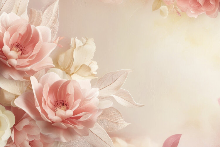 3D Floral Background Wallpaper example image 1