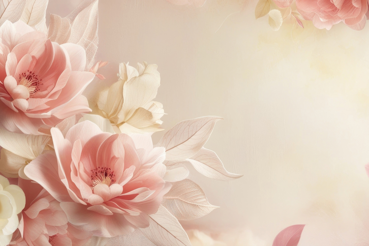 3D Floral Background Wallpaper