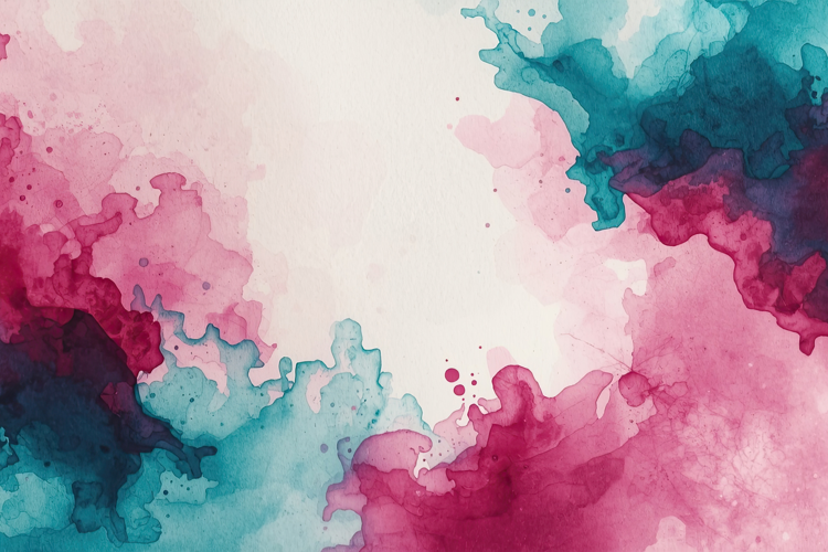 Watercolor Green And Teal Background
