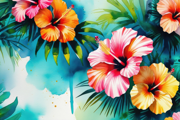 Watercolor Floral Background Wallpaper