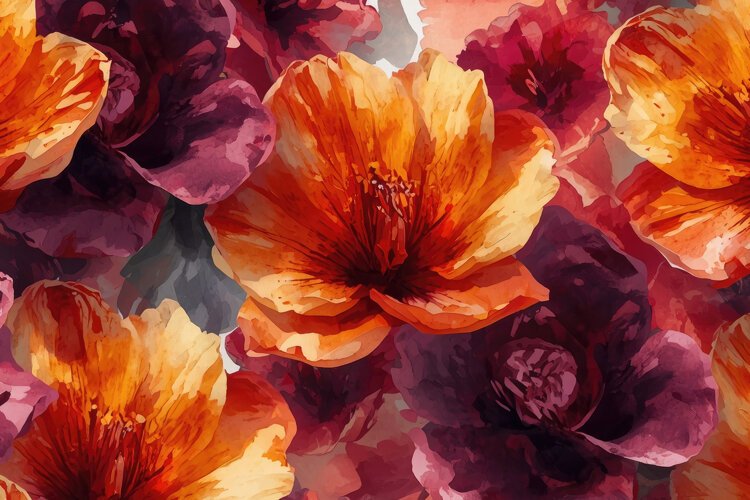 Watercolor Flower Background example image 1