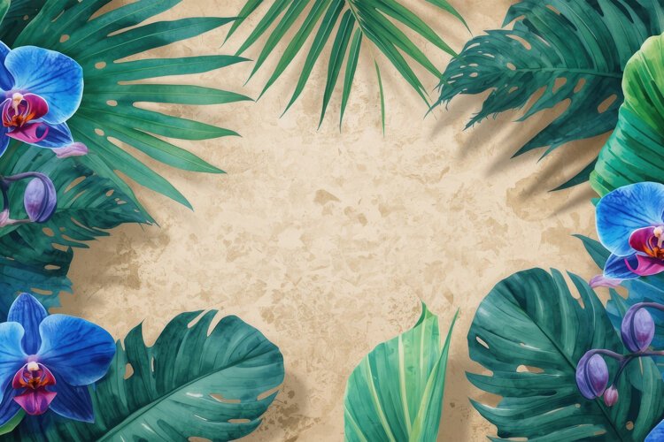 Tropical Floral Background example image 1