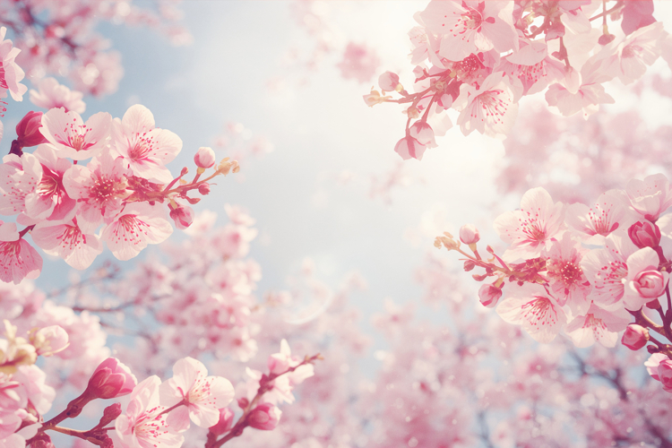 Pink Blossom Floral Background