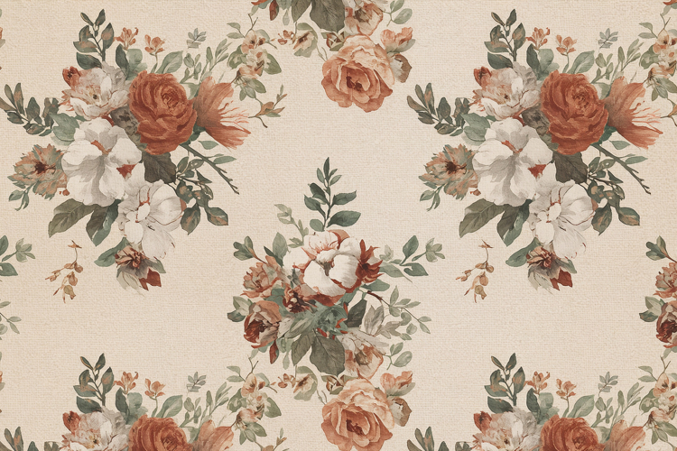 Watercolor Floral With Texture Background Wallpaper example image 1
