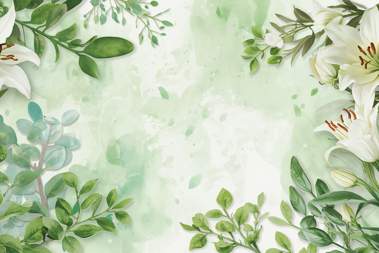 Watercolor Leaves Background