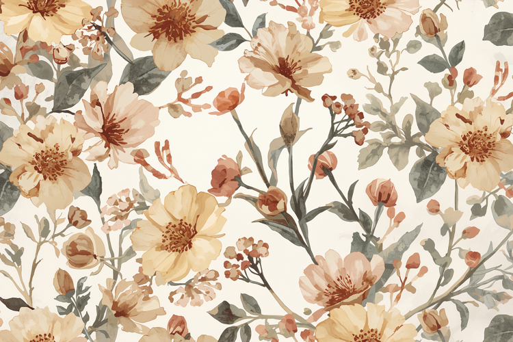 Watercolor Floral Background Wallpaper