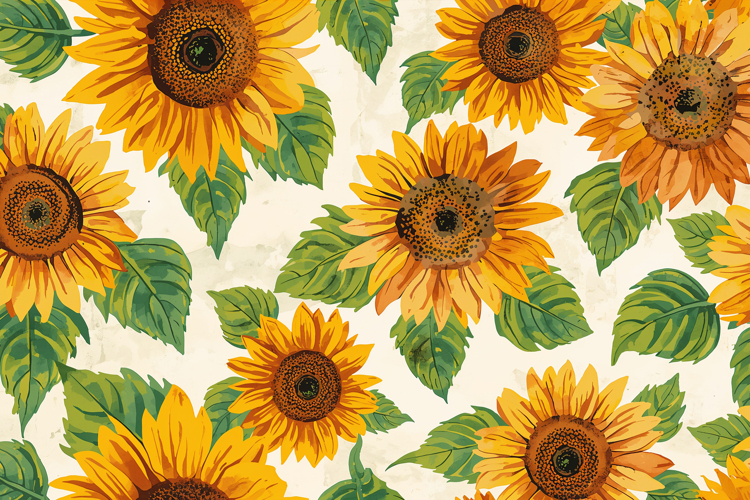 Watercolor Sunflower Background