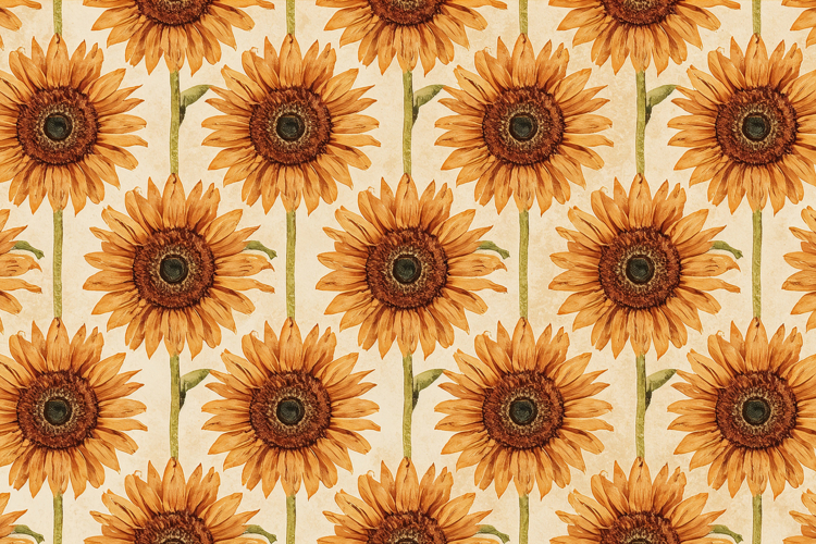Watercolor Sunflower Background Wallpaper example image 1