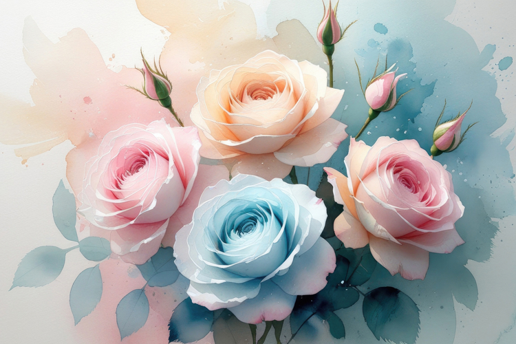 Watercolor Floral Background Wallpaper