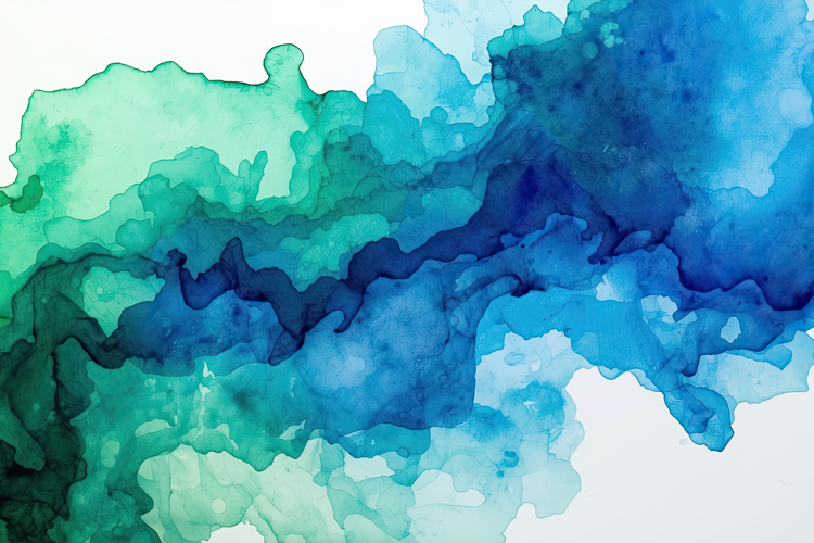 Green Blue Watercolor Background