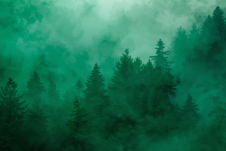 Misty Forest Background Wallpaper example image 1