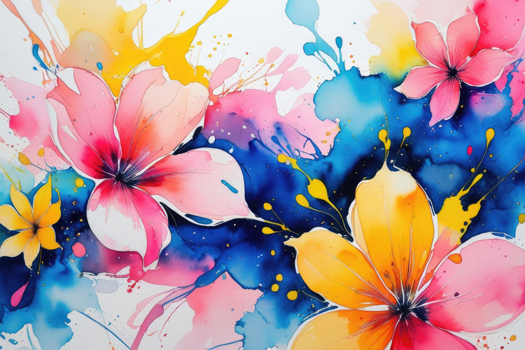 Watercolor Floral Background Wallpaper