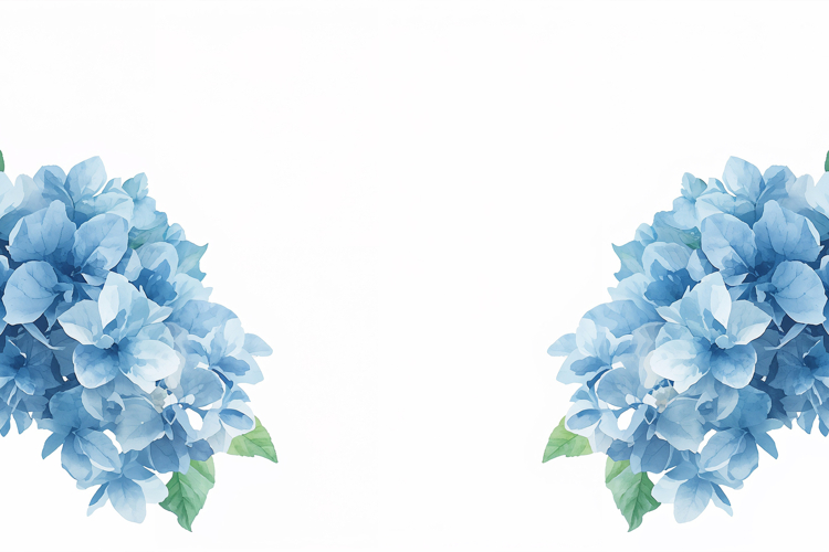 Watercolor Blue Floral Background