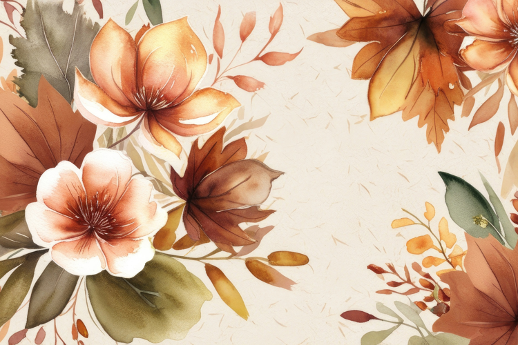 Watercolor Floral Background Wallpaper