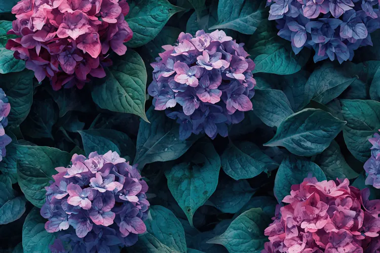 Hydrangea Flowers Background