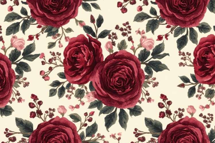 Watercolor Rose Floral Background