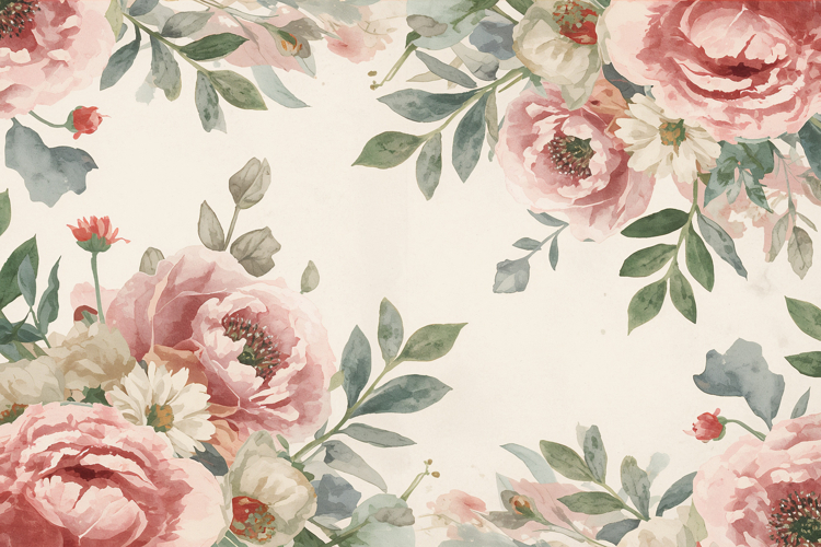 Soft Watercolor Floral Background Wallpaper