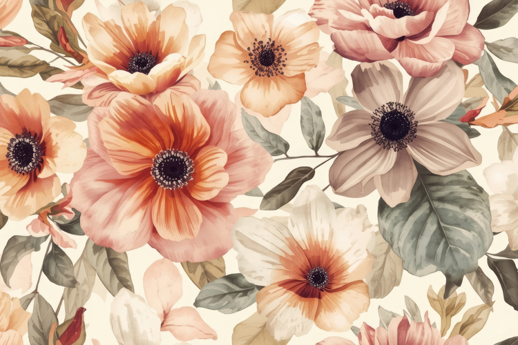 Watercolor Hibiscus Flower Background