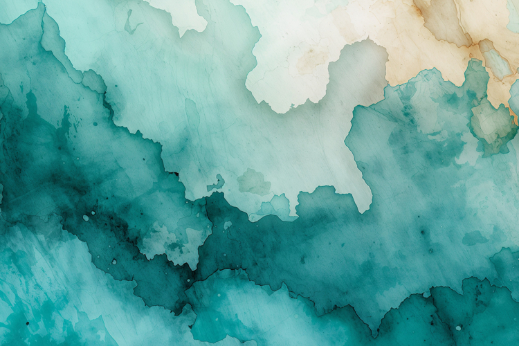 Teal Aqua Watercolor Texture Background