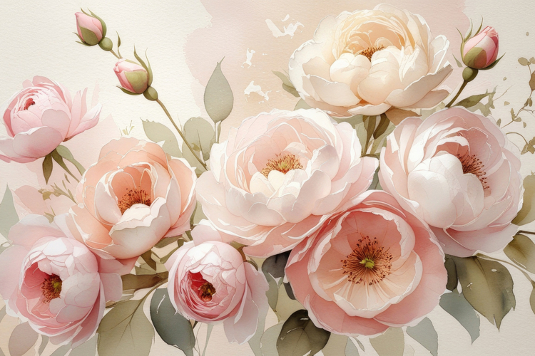 Watercolor Floral Background Wallpaper