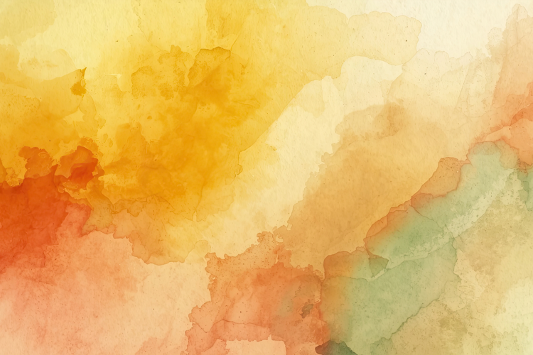 Yellow Orange Watercolor Background