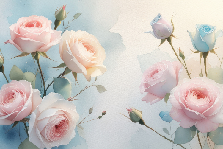 Watercolor Floral Background Wallpaper