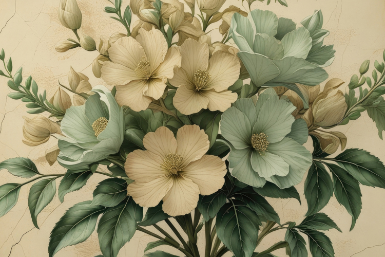 Vintage Floral Background Wallpaper