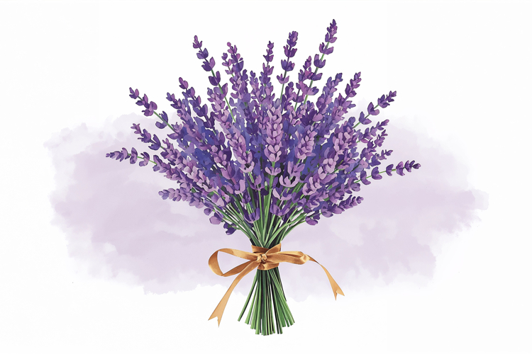 Lavender Watercolor Floral Background example image 1