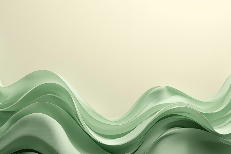 Abstract Green Waves Background example image 1