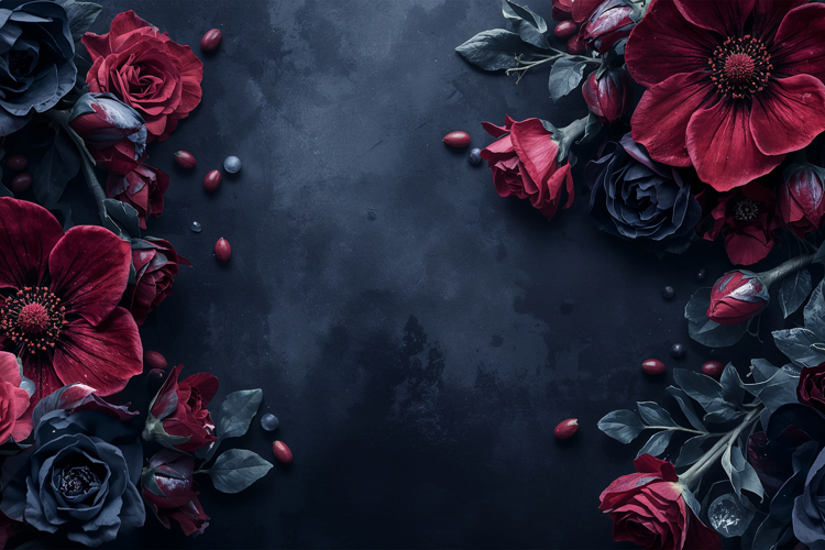 Luxury Red Roses Dark Background Wallpaper