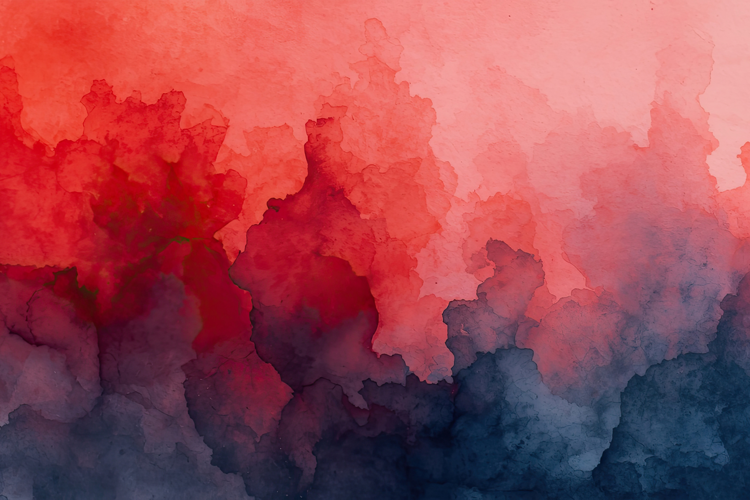 Watercolor Dark Blue And Red Background