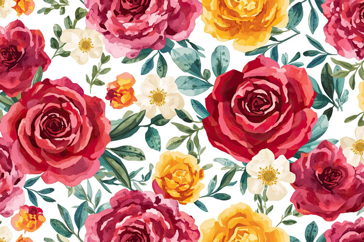 Watercolor Floral Background example image 1