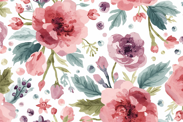 Handmade Floral Background Wallpaper example image 1